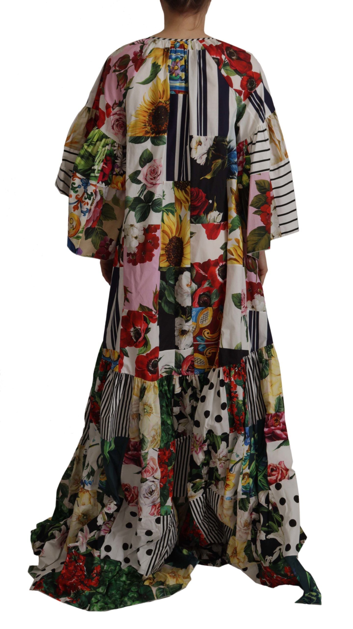 Multicolor Patchwork Kaftan Dress