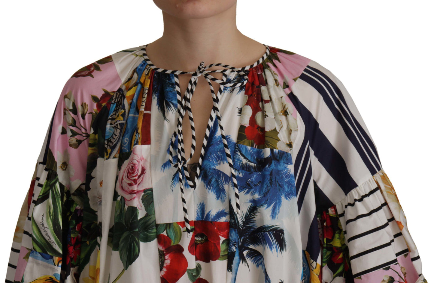 Multicolor Patchwork Kaftan Dress