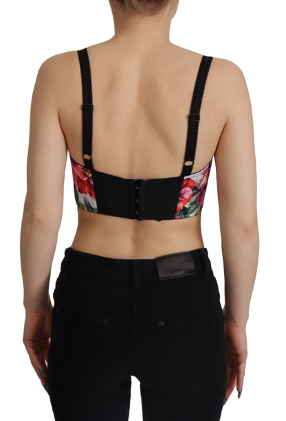 Floral Print Cropped Corset Top