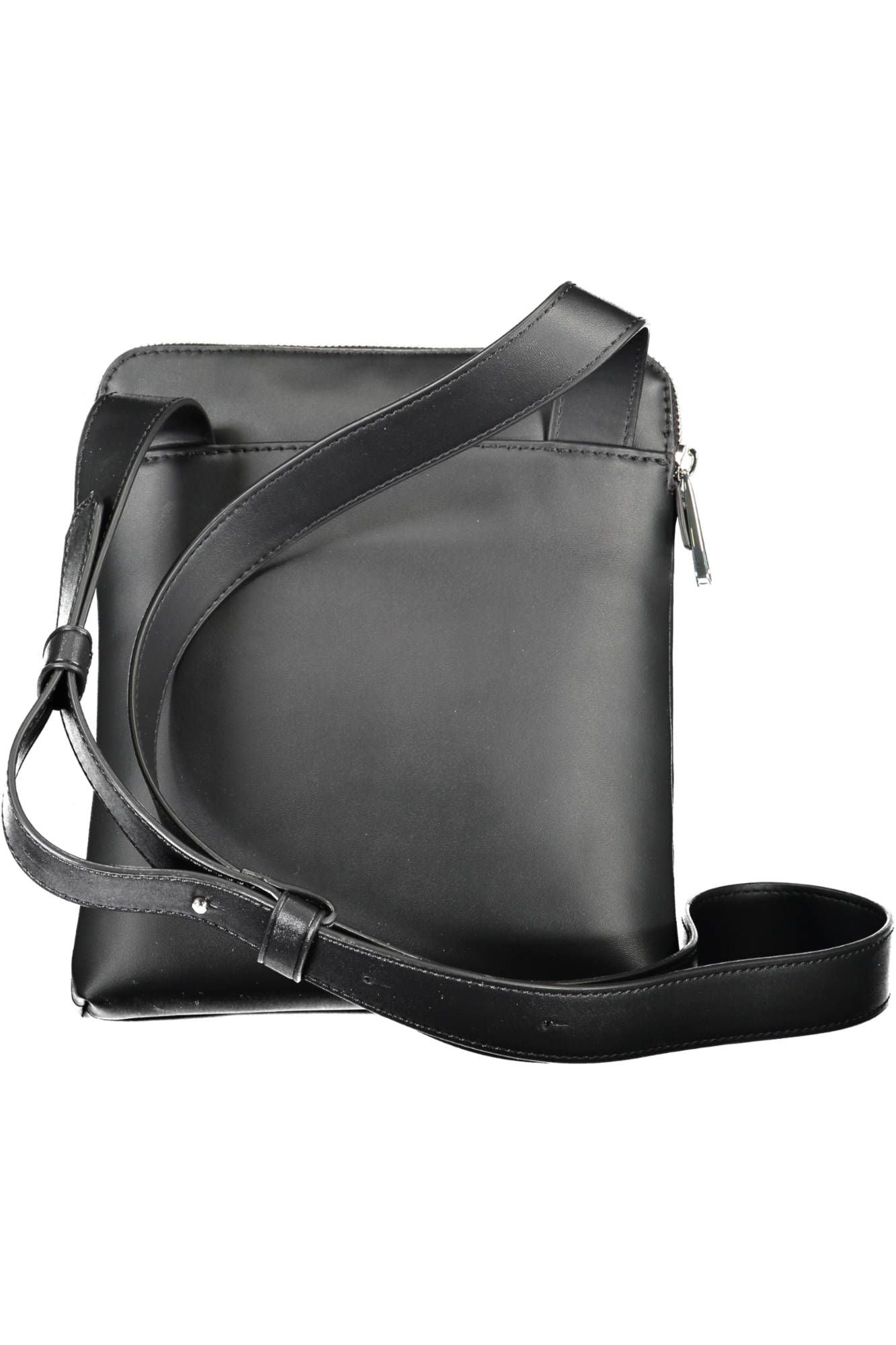 Sleek Black Shoulder Bag with Recycled Materials