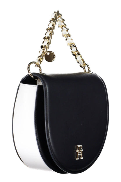 Chic Blue Chain Handle Shoulder Bag