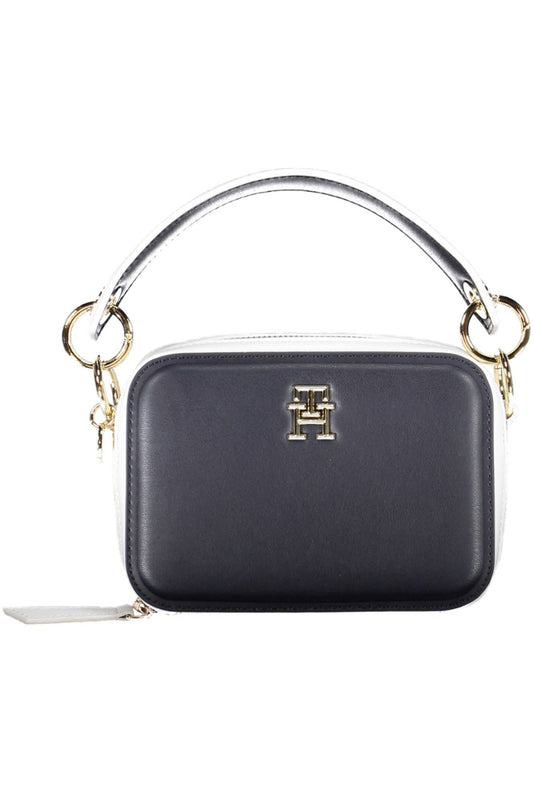 Chic Blue Contrasting Detail Handbag