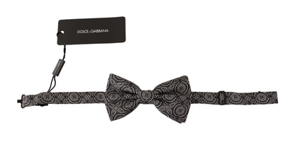 Elegant Black Silk Bow Tie