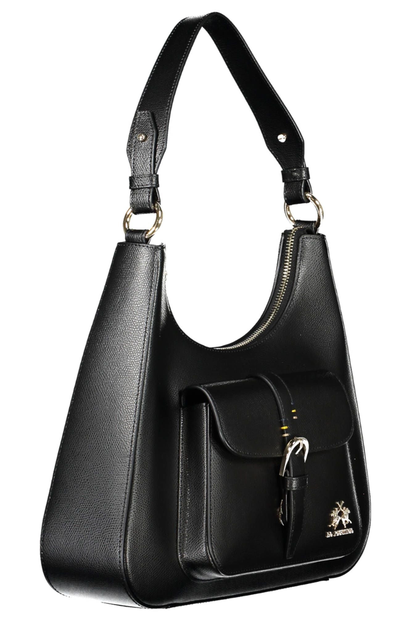 Elegant Black Leather Shoulder Bag