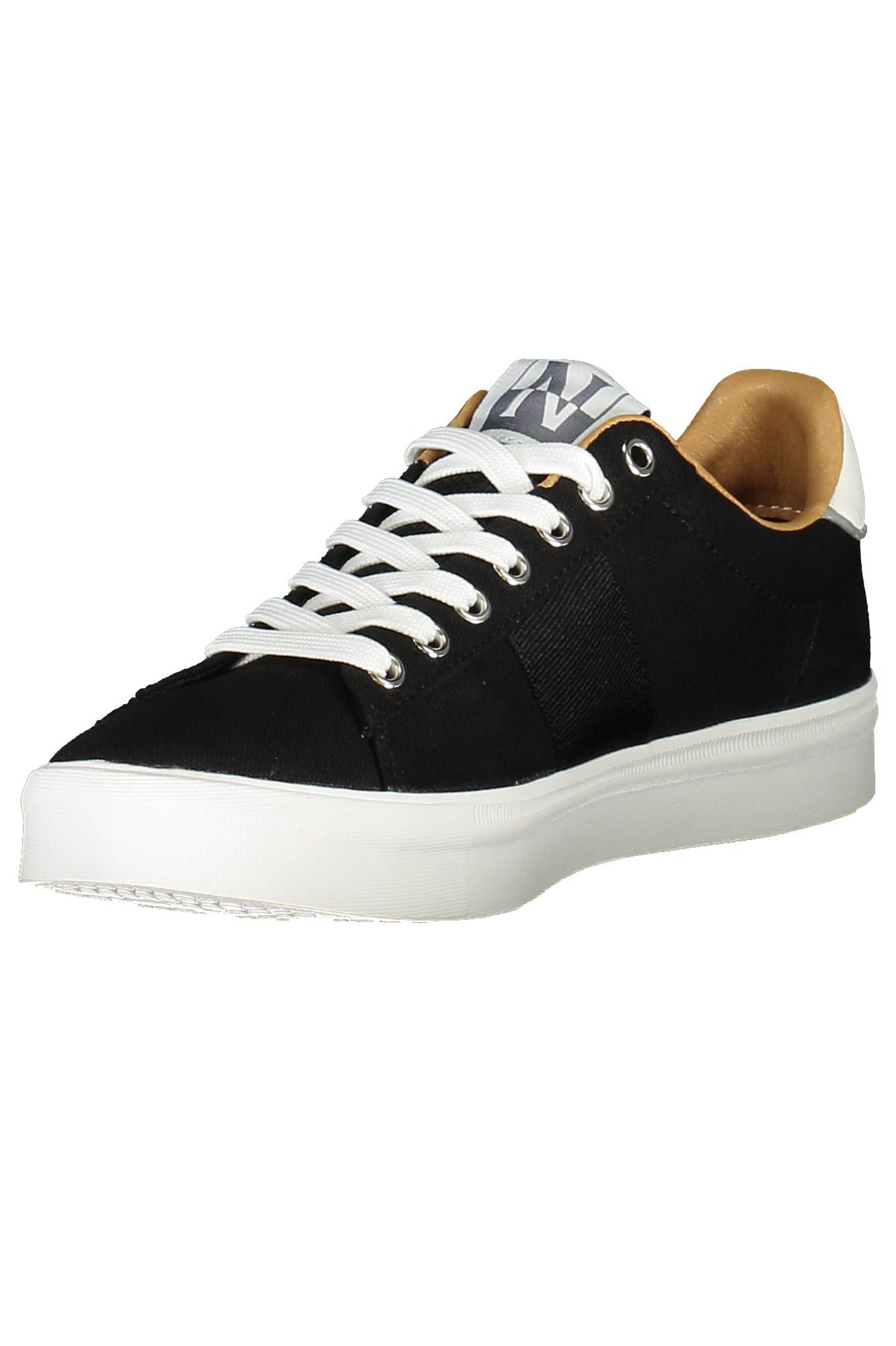 Black Polyester Men Sneaker