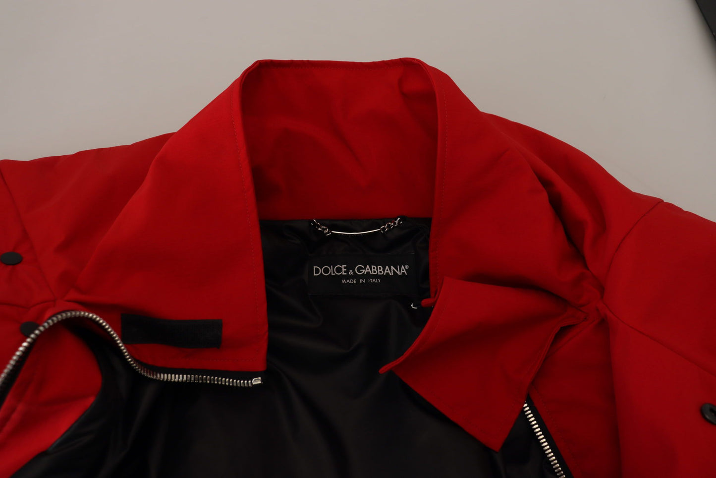 Sleek Red Lightweight Windbreaker Jacket