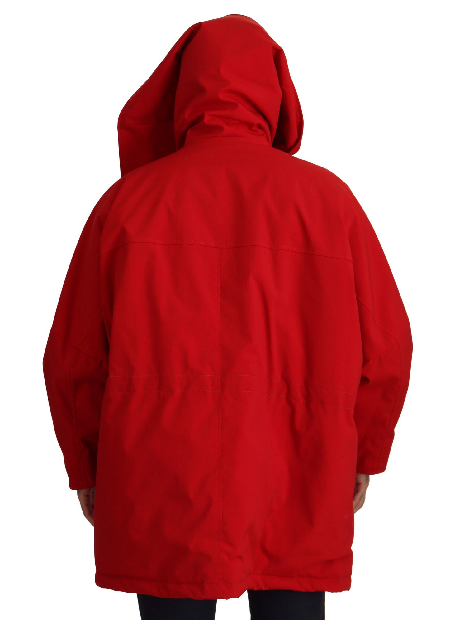 Sleek Red Lightweight Windbreaker Jacket