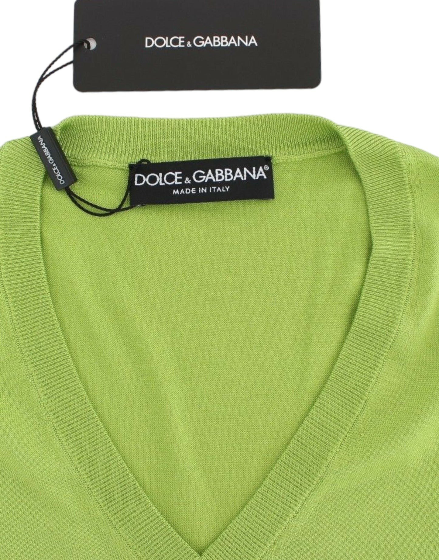 Emerald Green Wool V-Neck Pullover