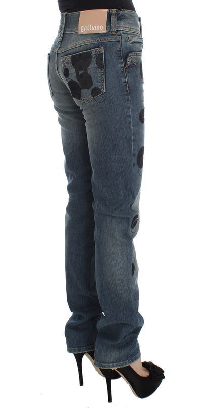 Chic Slim Fit Bootcut Jeans in Blue Wash