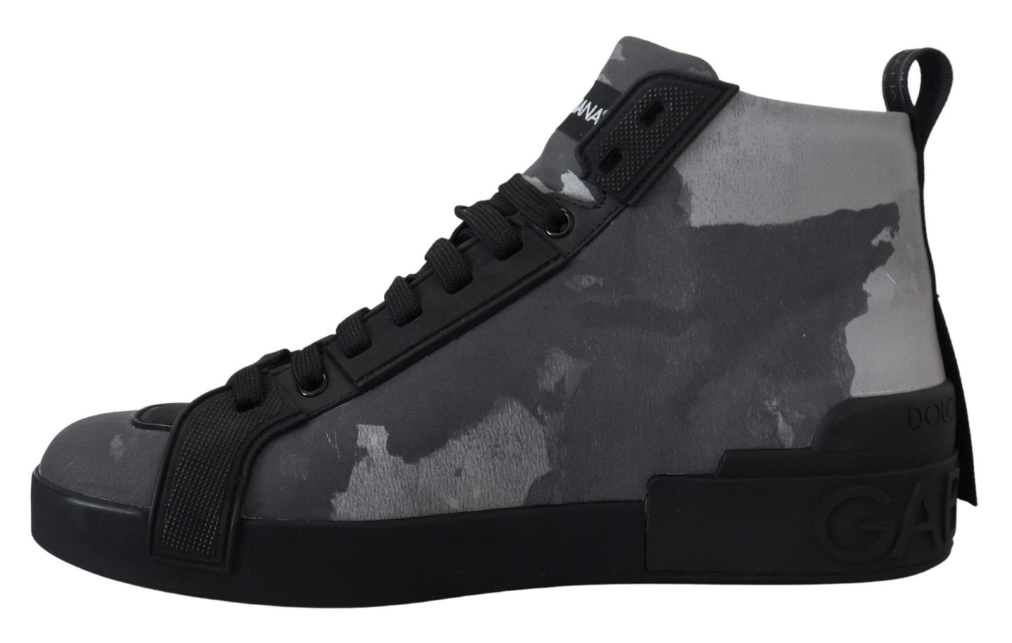 Camo Gray High-Top Sneakers