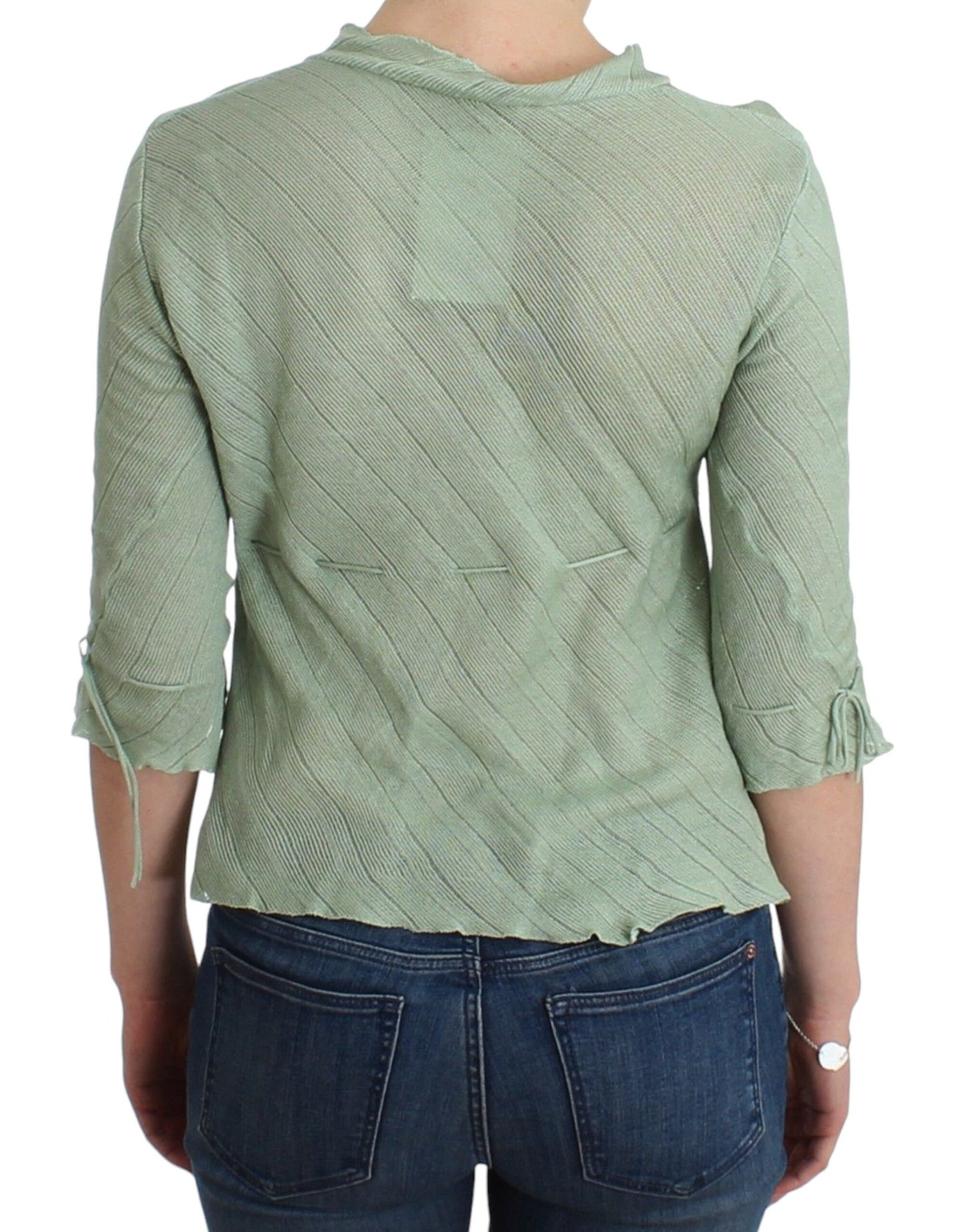 Chic Green Knitted Top – Ethereal Elegance