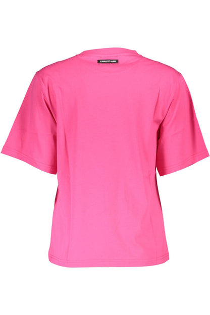 Pink Cotton Women T-Shirt