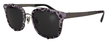 Chic Purple Lens Metal Frame Sunglasses