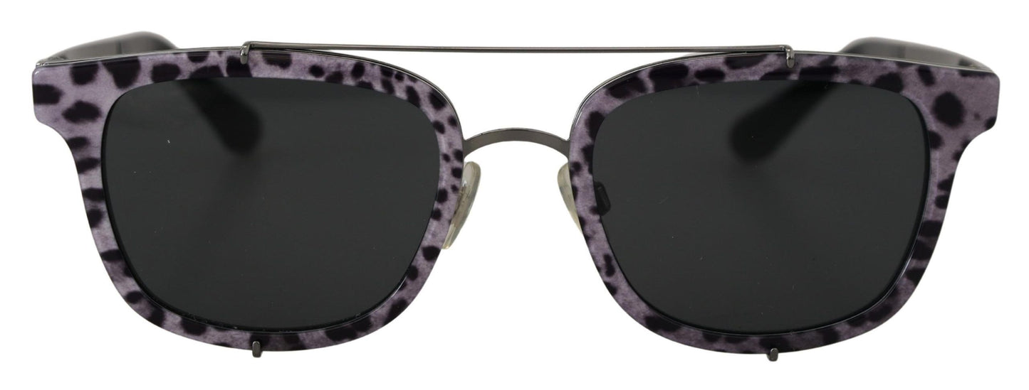 Chic Purple Lens Metal Frame Sunglasses