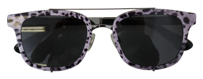 Chic Purple Lens Metal Frame Sunglasses