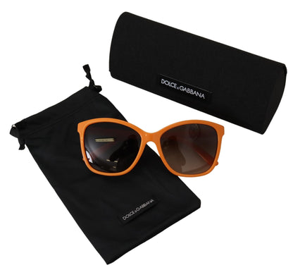 Chic Orange Round Sunglasses for Women