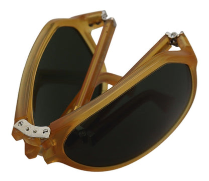 Chic Yellow Aviator Acetate Sunglasses