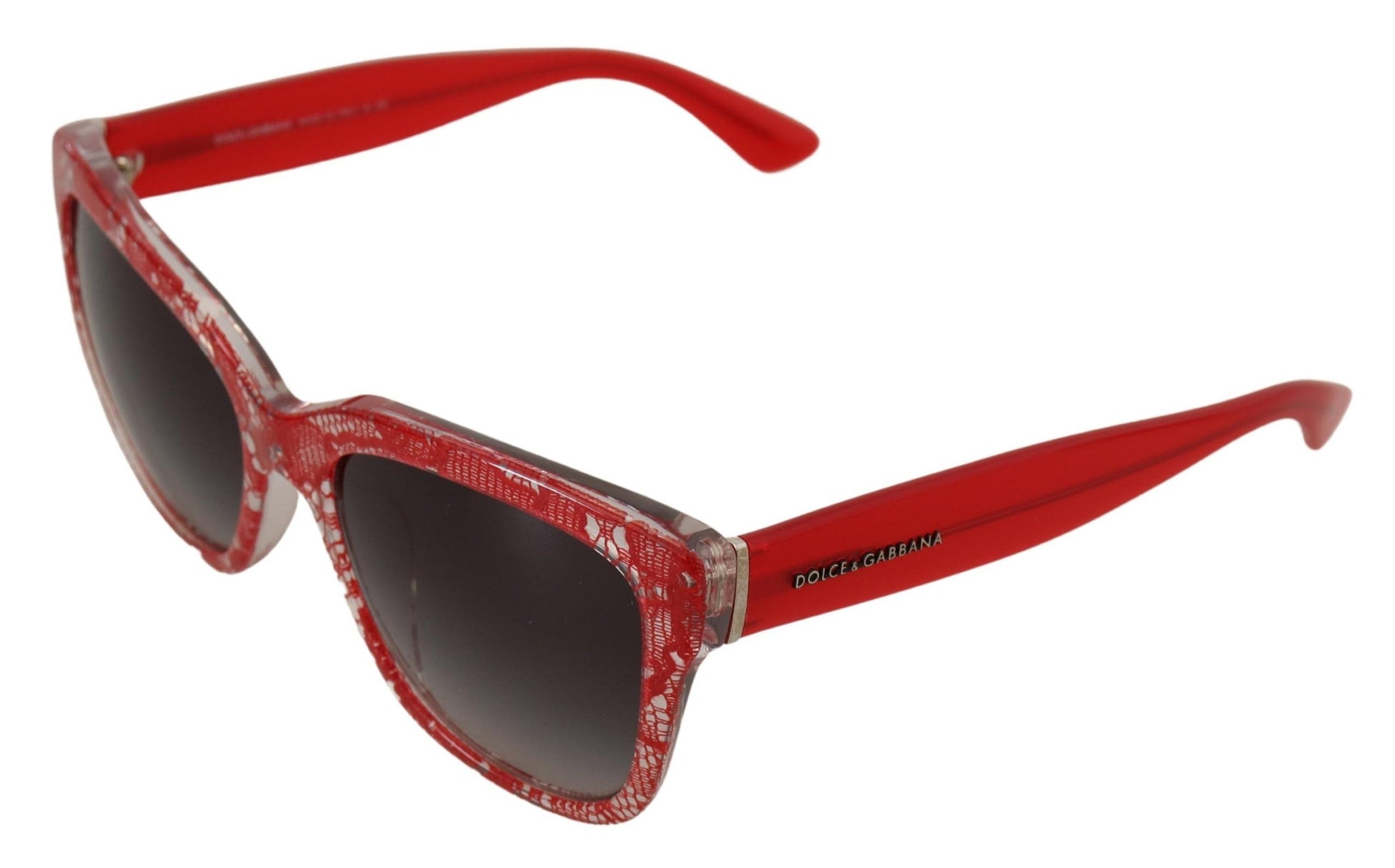 Elegant Red Lace-Insert Sunglasses