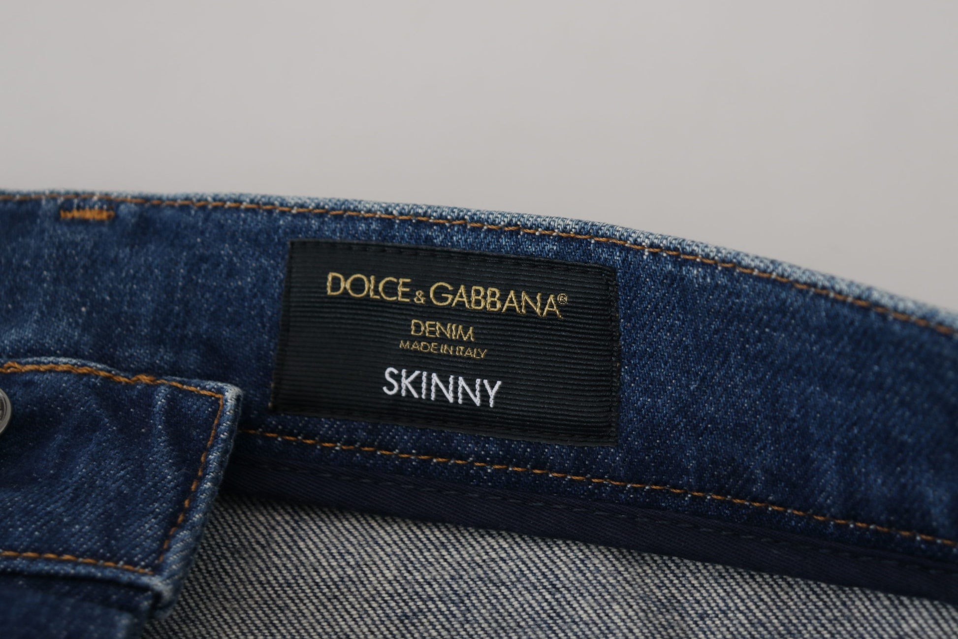 Elegant Slim Fit Italian Denim Jeans