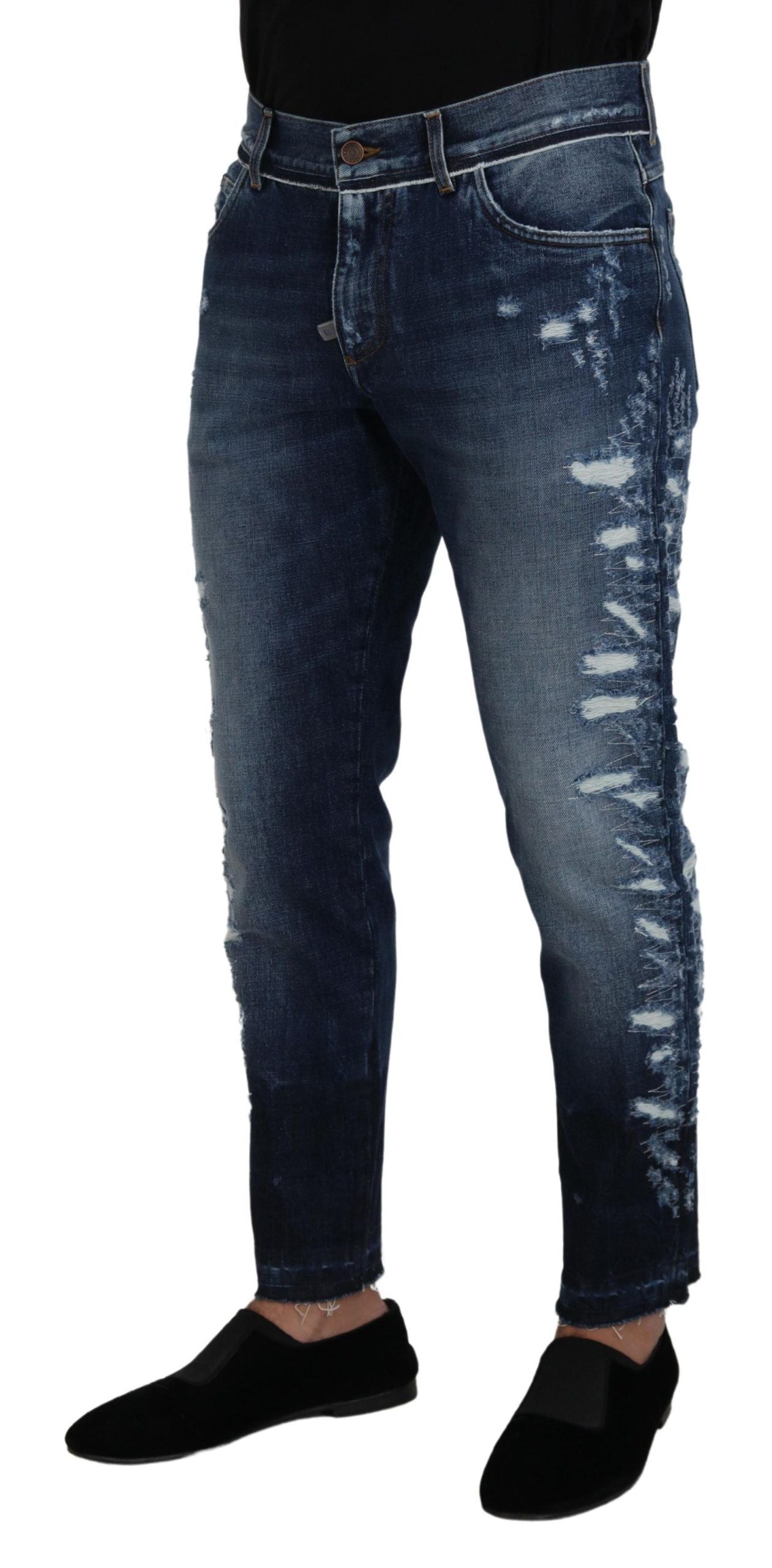 Elegant Blue Wash Regular Fit Jeans