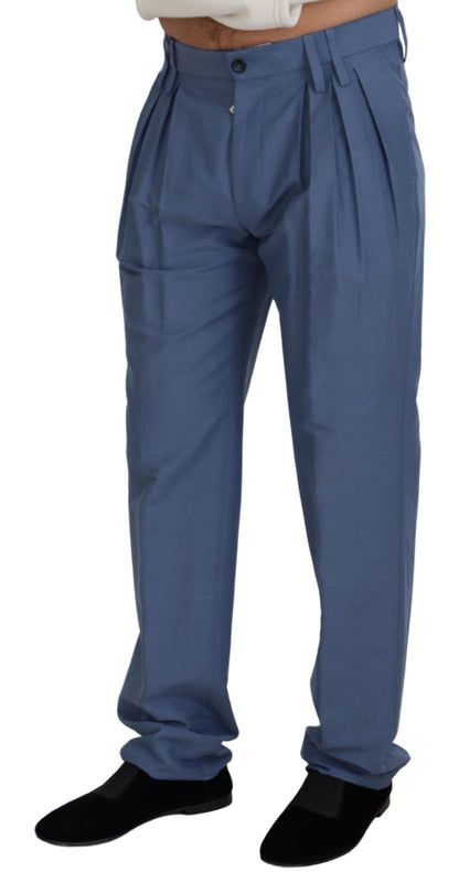 Elegant Regular Fit Dress Pants in Blue