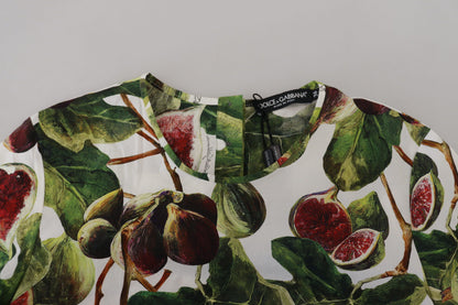 Chic Multicolor Fig Print Cotton Top