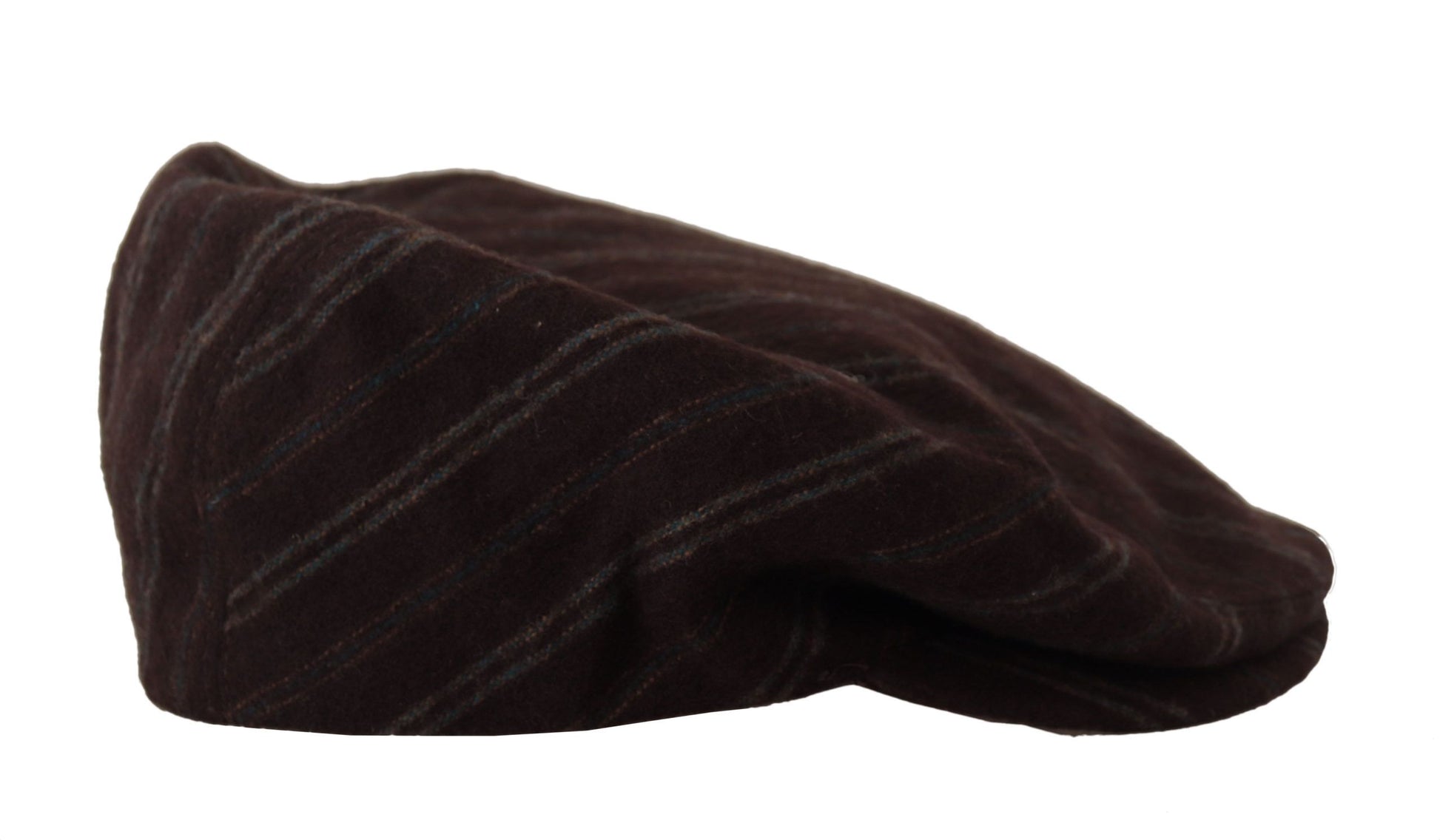 Elegant Striped Wool Blend Newsboy Cap