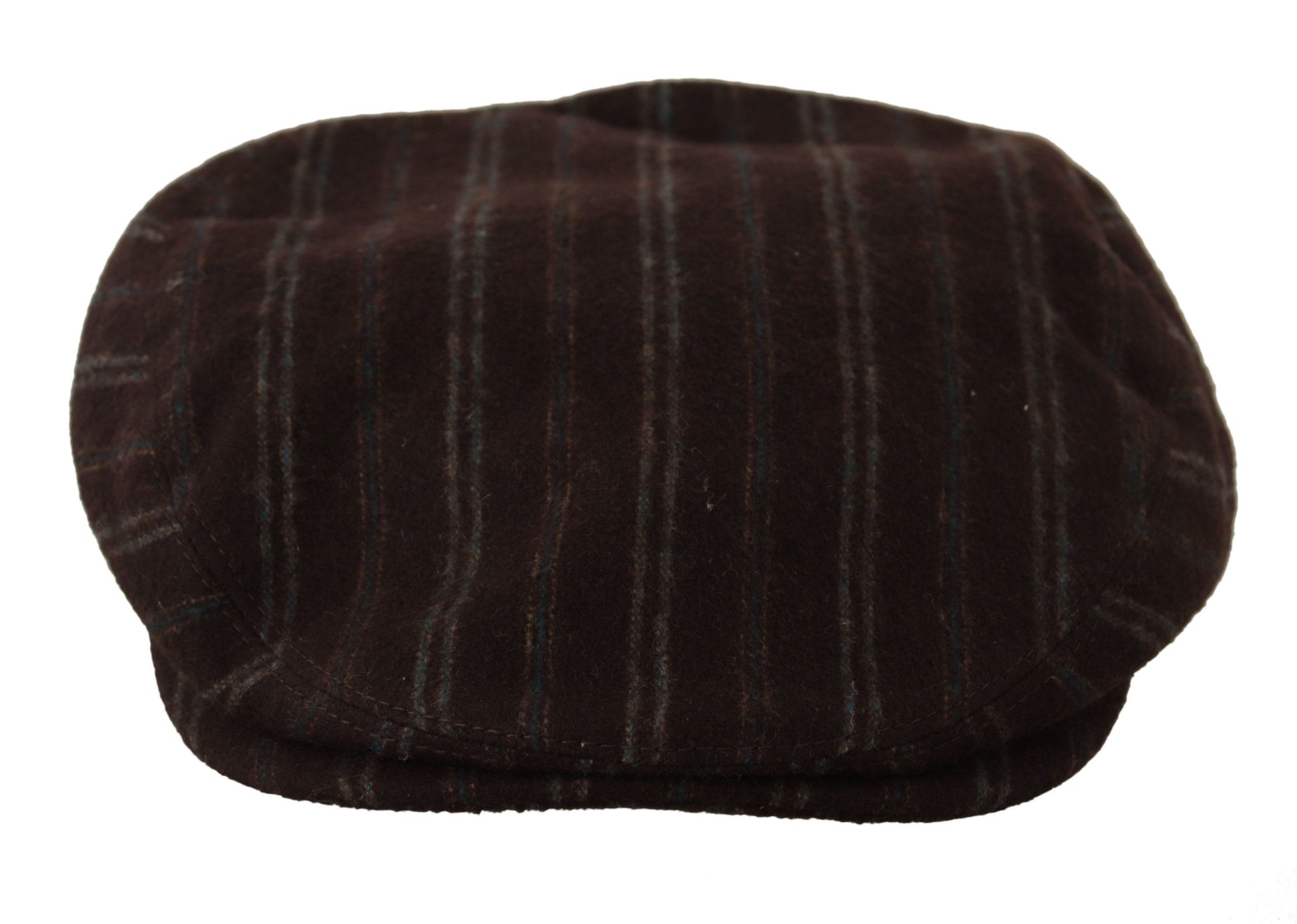 Elegant Striped Wool Blend Newsboy Cap