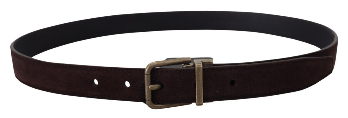 Elegant Italian Leather Belt with Metal Buckle