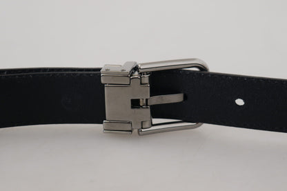 Elegant Blue Calf Leather Belt