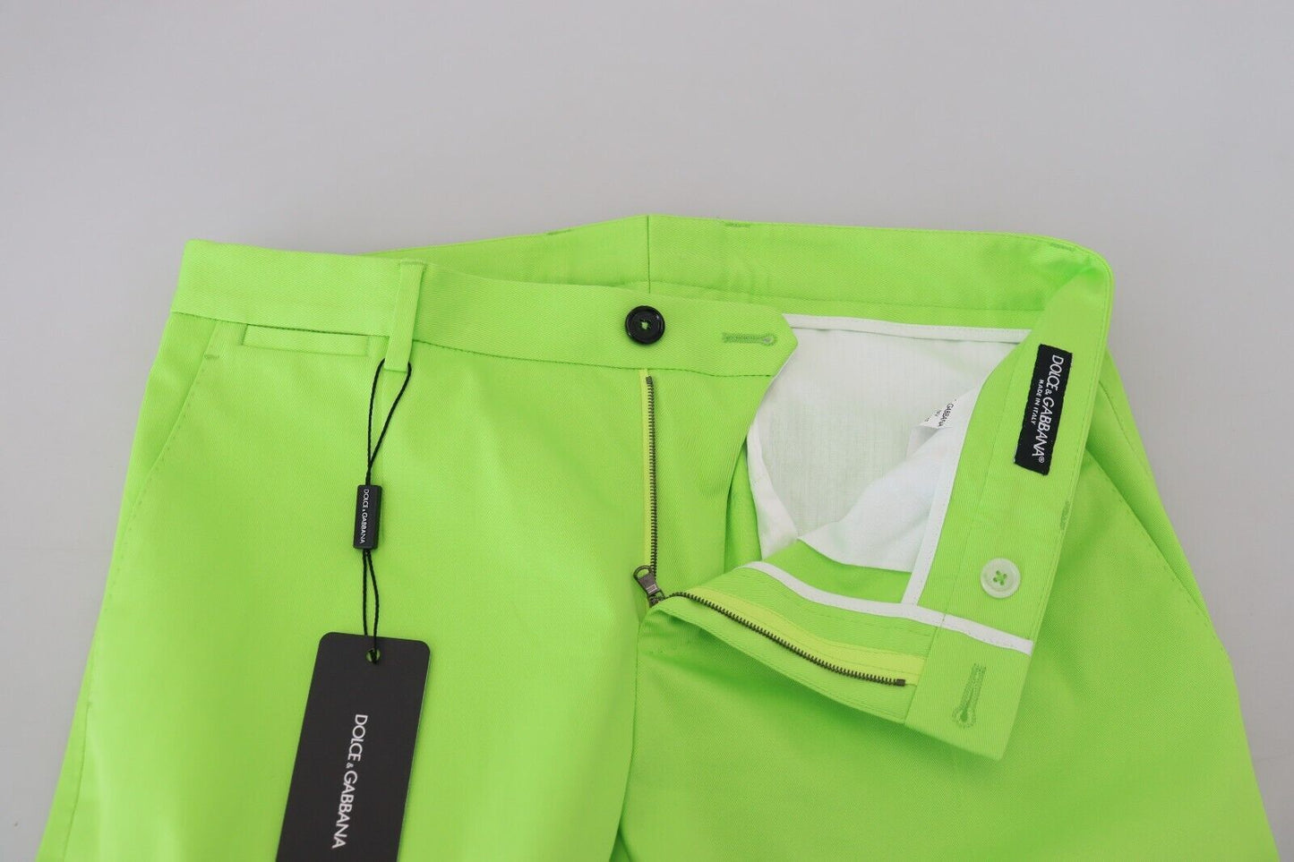 Elegant Light Green Cotton Chinos