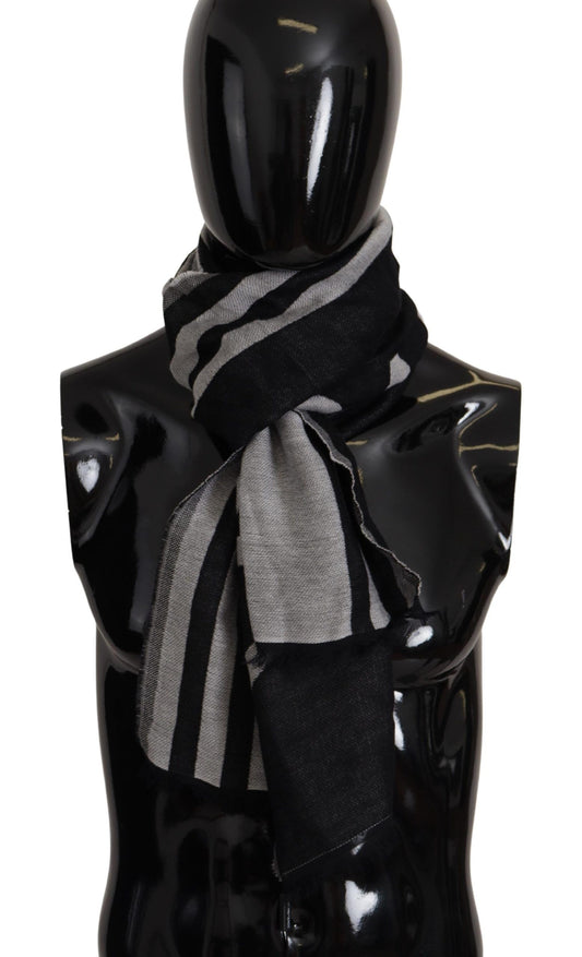 Elegant Monochrome Men's Scarf Wrap