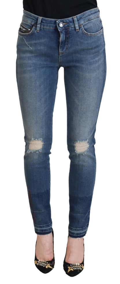 Elegant Tattered Denim Pants – Chic Casualwear