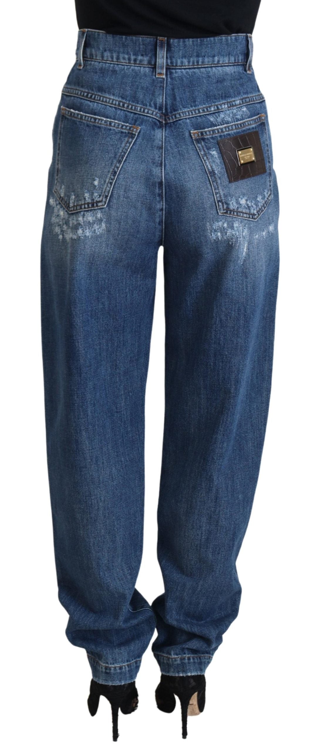 Elegant Tattered Denim Jeans