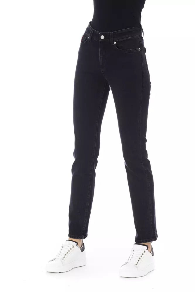 Black Cotton Women Jeans