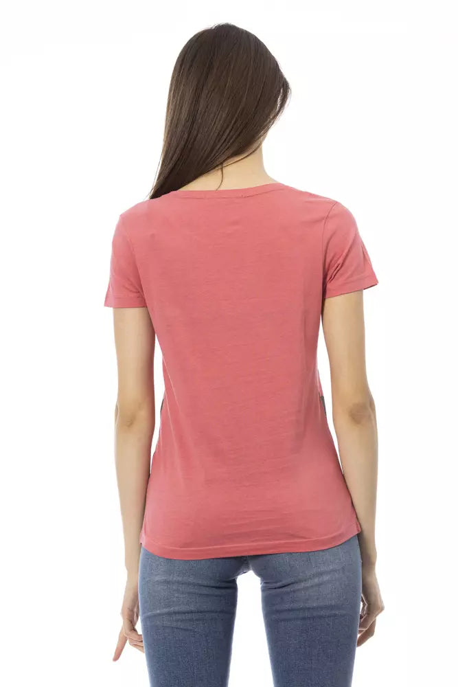 Pink Cotton Women Top