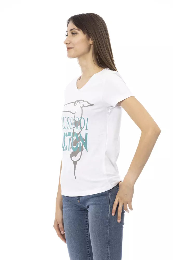 White Cotton Women's Top