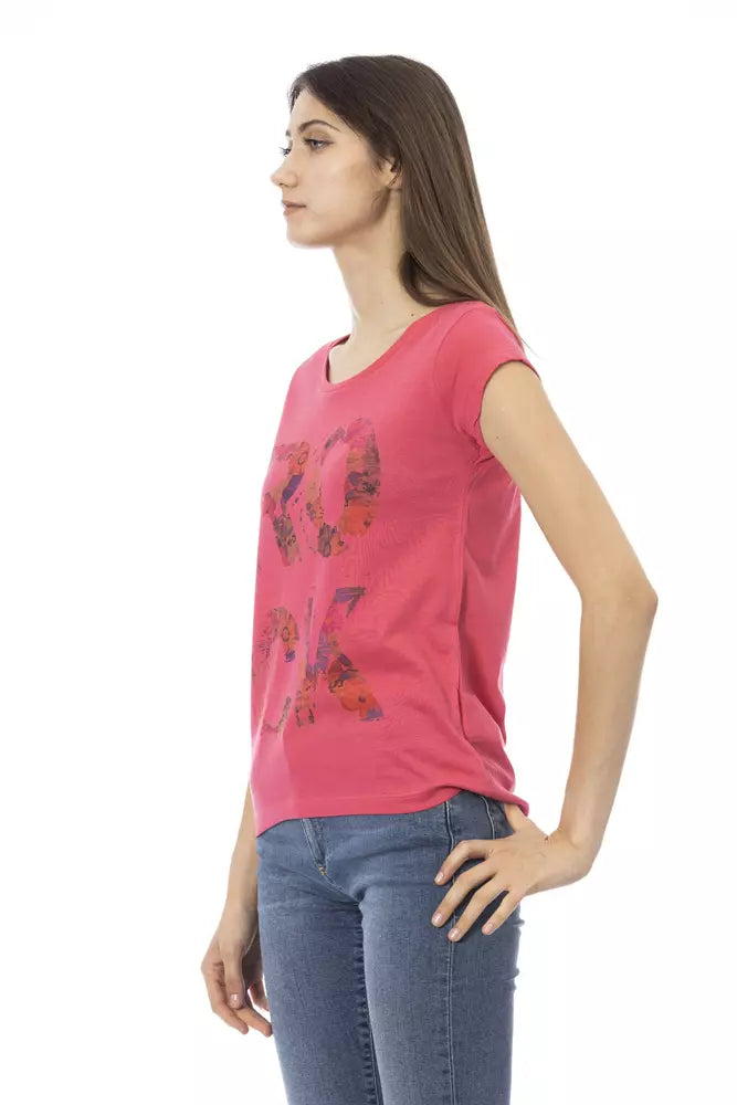 Pink Cotton Women Top