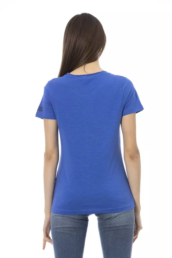 Blue Cotton Women Top