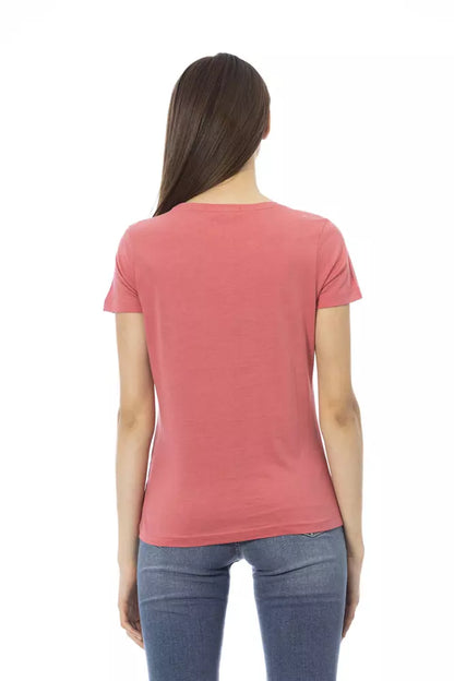 Chic Fuchsia Short Sleeve Fashion Tee