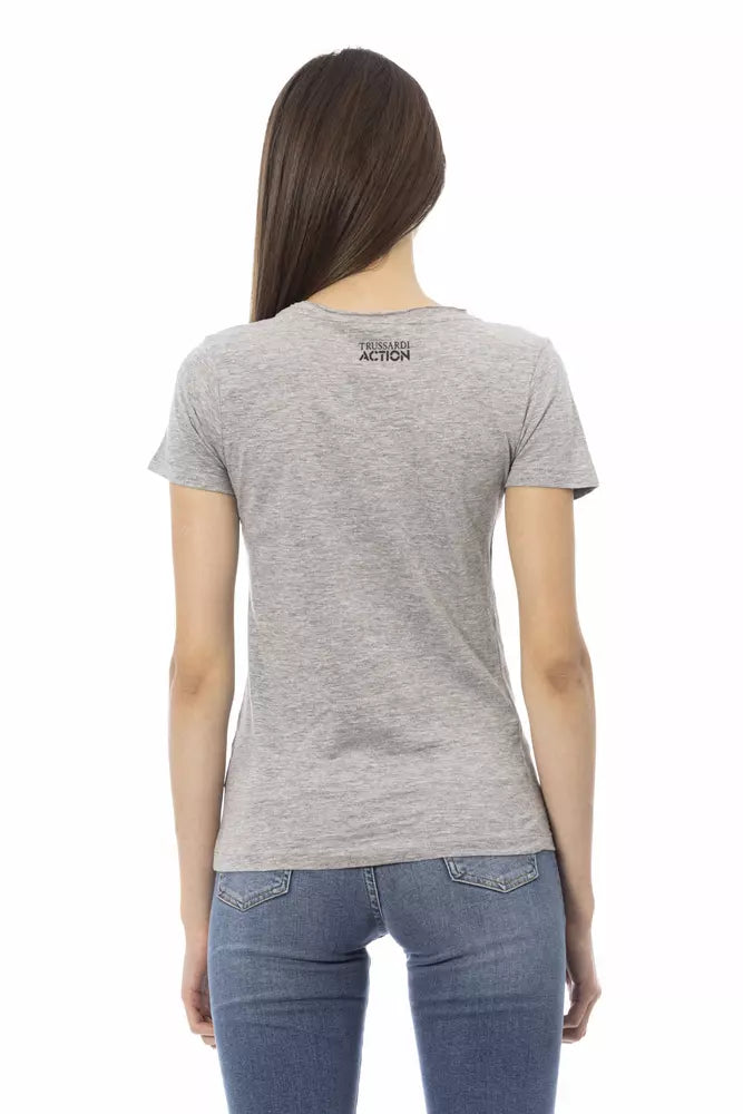 Gray Cotton Women Top