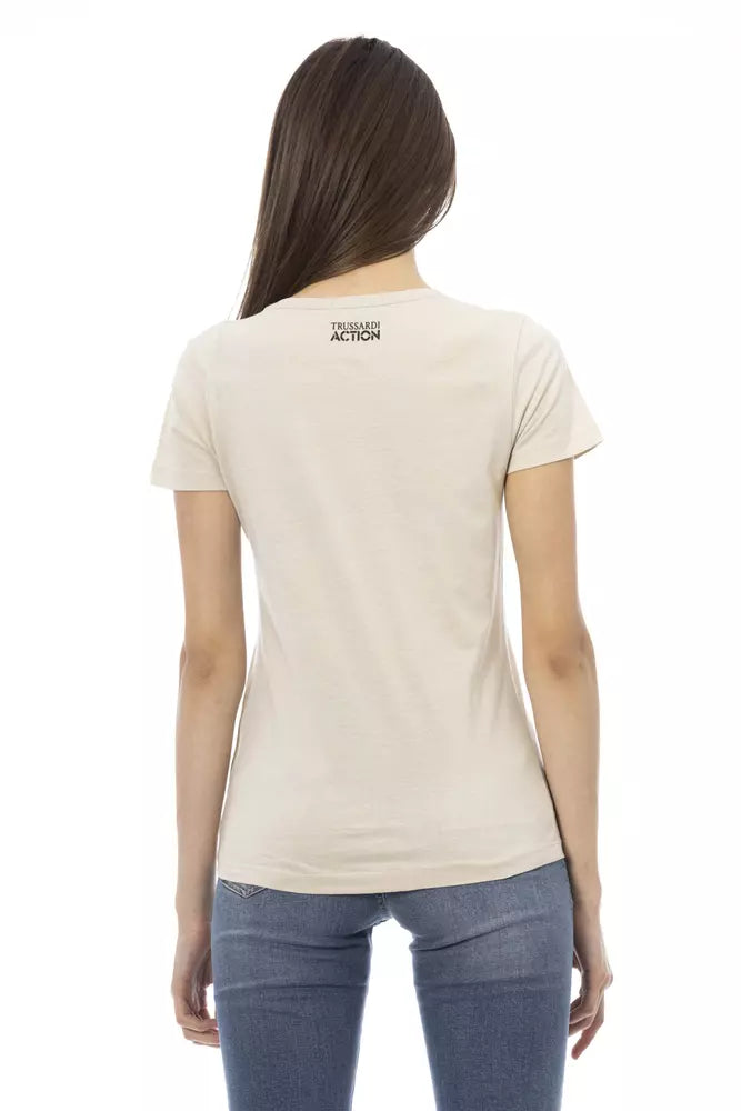 Beige Cotton Women Top