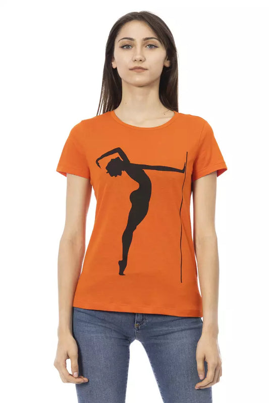 Orange Cotton Women Top