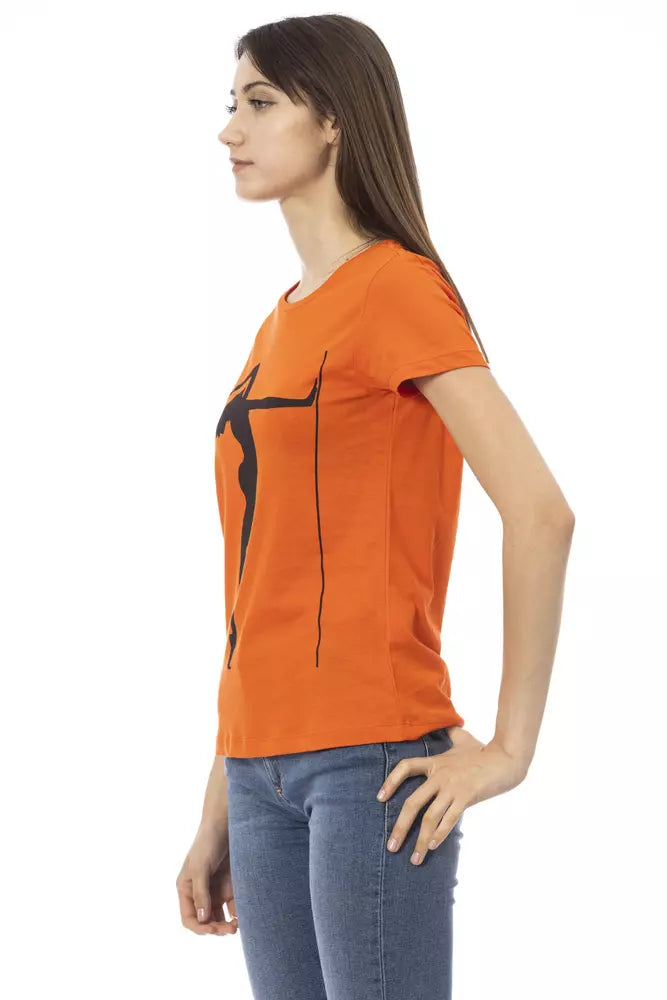 Orange Cotton Women Top