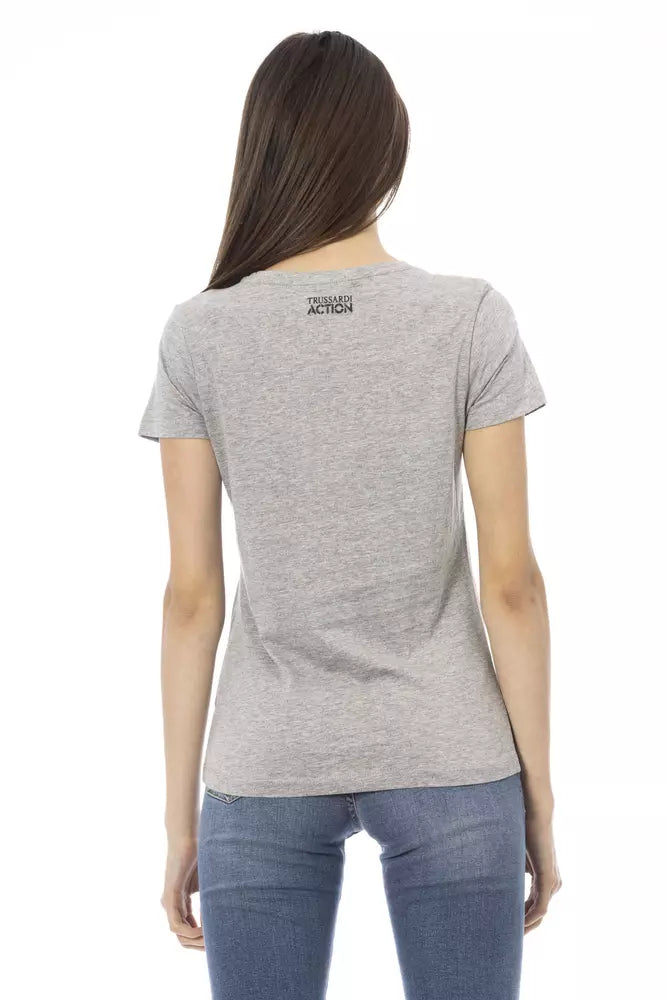 Gray Cotton Women Top