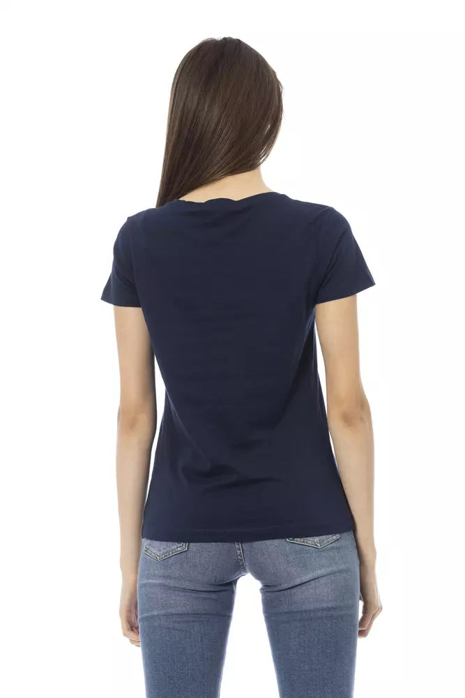 Blue Cotton Women Top