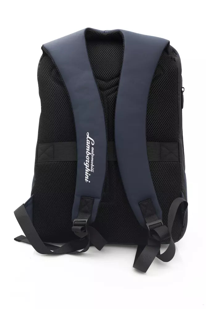 Blue Nylon Men Backpack