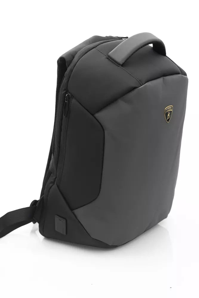 Gray Nylon Men Backpack