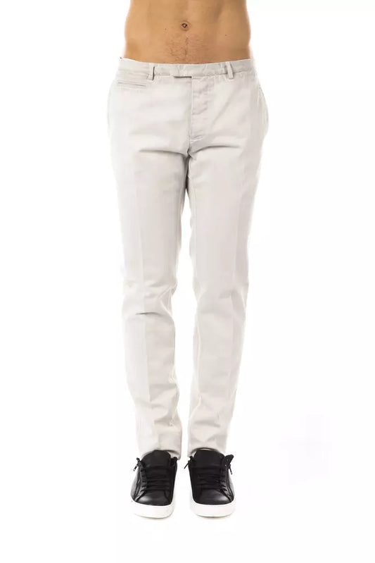 Gray Cotton Men Pant