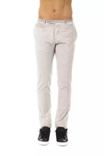 Gray Cotton Men's Casual Pant